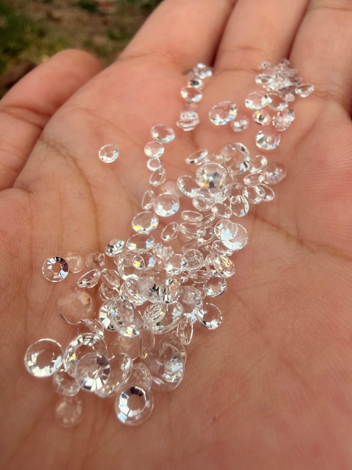 Fioles de strass à coller - Cristal transparent- Mix 3-5 mm