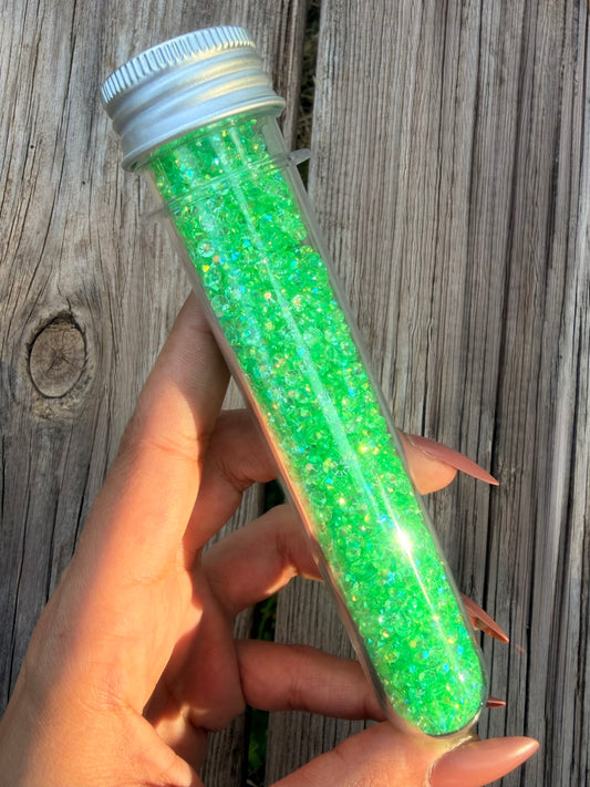 Fioles de strass à coller - Vert jade AB Transparent - 3 mm