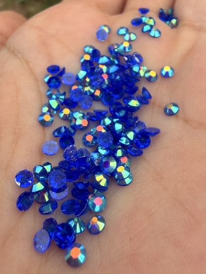 Fioles de strass à coller - Midnight AB Transparent - 3 mm