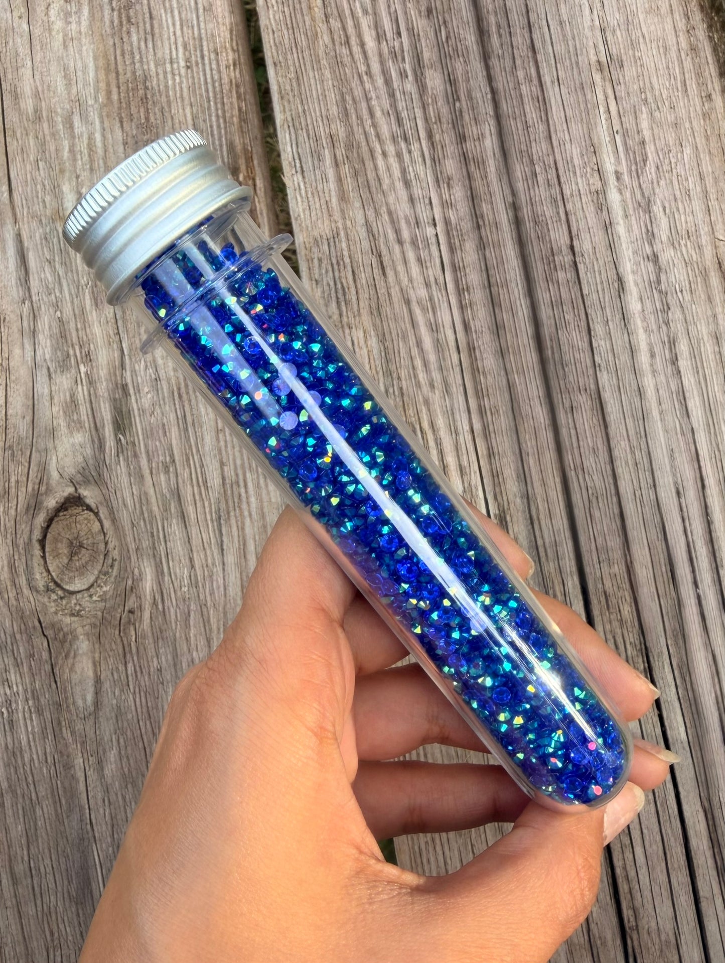Fioles de strass à coller - Midnight AB Transparent - 3 mm